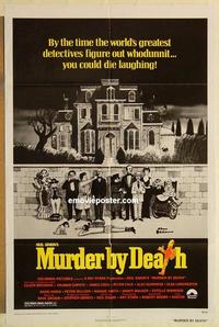 n789 MURDER BY DEATH one-sheet movie poster '76 Falk, Charles Addams art!