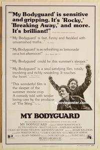 n796 MY BODYGUARD style B one-sheet movie poster '80 Matt Dillon, Baldwin