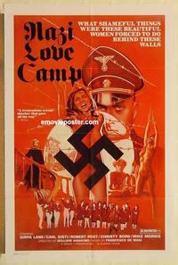 n808 NAZI LOVE CAMP one-sheet movie poster '77 classic bad taste image!