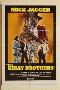n809 NED KELLY int'l one-sheet movie poster '70 Mick Jagger, Kelly Brothers!