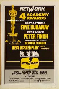 n810 NETWORK one-sheet movie poster '76 Paddy Cheyefsky classic!