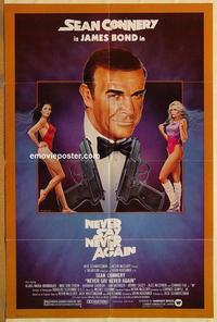 n811 NEVER SAY NEVER AGAIN 1sh movie poster '83 Sean Connery, Bond