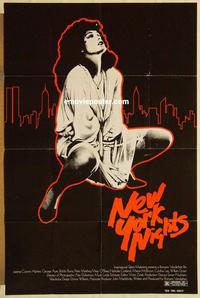 n813 NEW YORK NIGHTS one-sheet movie poster '84 cool sexy image!