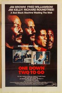 n839 ONE DOWN, TWO TO GO one-sheet movie poster '82 Williamson, Roundtree