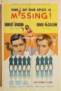 n841 ONE OF OUR SPIES IS MISSING one-sheet movie poster '66 Man from UNCLE!