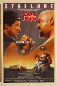 n856 OVER THE TOP one-sheet movie poster '87 Sylvester Stallone