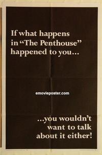 n868 PENTHOUSE teaser one-sheet movie poster '67 Suzy Kendall