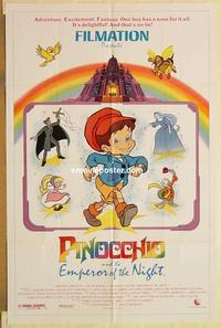n879 PINOCCHIO & THE EMPEROR OF THE NIGHT one-sheet movie poster '87