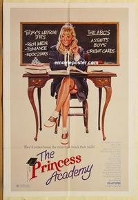 n893 PRINCESS ACADEMY one-sheet movie poster '87 Eva Gabor, Tanenbaum art!