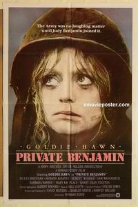 n895 PRIVATE BENJAMIN int'l one-sheet movie poster '81 Goldie Hawn