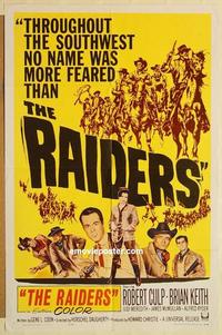 n909 RAIDERS one-sheet movie poster '64 Robert Culp, Brian Keith
