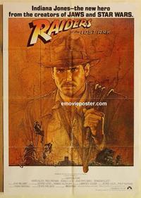 n911 RAIDERS OF THE LOST ARK int'l 27x39 one-sheet movie poster '81 Ford