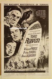 n917 RAVEN one-sheet movie poster R67 Boris Karloff, Price, Lorre