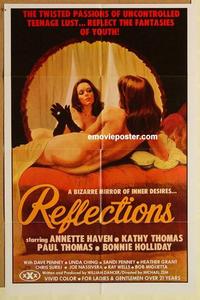 n924 REFLECTIONS one-sheet movie poster '77 great sexy mirror image!
