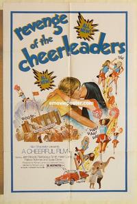 n930 REVENGE OF THE CHEERLEADERS one-sheet movie poster '76 school sex!