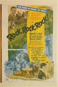 n939 ROCK ROCK ROCK one-sheet movie poster '56 Alan Freed, Chuck Berry