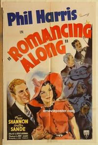 n944 ROMANCING ALONG one-sheet movie poster '37 Phil Harris, Peggy Shannon