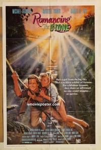 n945 ROMANCING THE STONE one-sheet movie poster '84 Robert Zemeckis