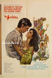 n958 SANDPIPER one-sheet movie poster '65 Liz Taylor, Richard Burton