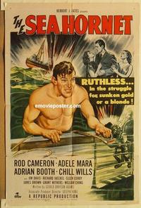 n969 SEA HORNET one-sheet movie poster '51 Rod Cameron, Adele Mara