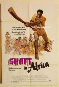 n980 SHAFT IN AFRICA int'l one-sheet movie poster '73 Richard Roundtree