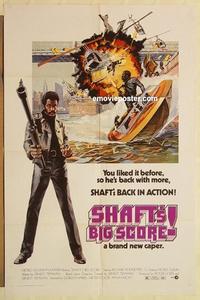 n981 SHAFT'S BIG SCORE one-sheet movie poster '72 Richard Roundtree, Parks