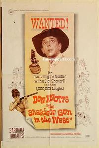 n982 SHAKIEST GUN IN THE WEST one-sheet movie poster '68 Don Knotts