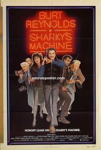 n984 SHARKY'S MACHINE one-sheet movie poster '81 Burt Reynolds, Lettick art