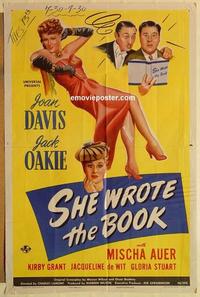 n986 SHE WROTE THE BOOK one-sheet movie poster '46 Joan Davis, Jack Oakie