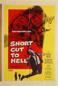 n991 SHORT CUT TO HELL one-sheet movie poster '57 James Cagney directed!