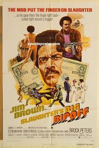 p001 SLAUGHTER'S BIG RIPOFF one-sheet movie poster '73 Jim Brown