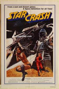 p026 STARCRASH one-sheet movie poster '79 sexy Solie art of Caroline Munro!