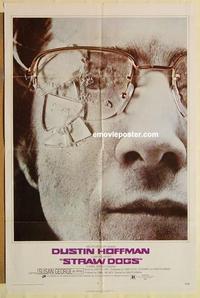 p033 STRAW DOGS one-sheet movie poster '72 Hoffman, rare full-image style!