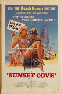 p046 SUNSET COVE one-sheet movie poster '78 very sexy protesters!