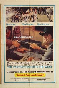 p049 SUPPORT YOUR LOCAL SHERIFF one-sheet movie poster '69 James Garner