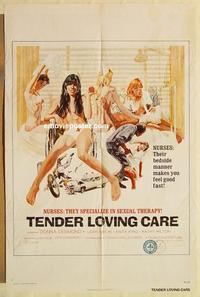 p076 TENDER LOVING CARE one-sheet movie poster '74 Roger Corman, Solie art!
