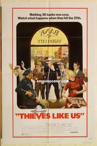 p087 THIEVES LIKE US one-sheet movie poster '74 Robert Altman, Carradine