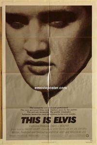 p089 THIS IS ELVIS one-sheet movie poster '81 Elvis Presley, rock&roll!