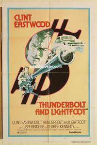 p097 THUNDERBOLT & LIGHTFOOT style D one-sheet movie poster '74 Eastwood