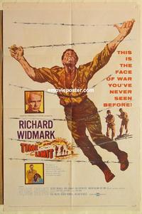 p101 TIME LIMIT one-sheet movie poster '57 Richard Widmark, Basehart