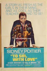 p102 TO SIR WITH LOVE int'l one-sheet movie poster '67 Sidney Poitier, Lulu