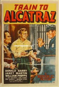 p113 TRAIN TO ALCATRAZ one-sheet movie poster '48 Don 'Red' Barry