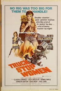 p118 TRUCK STOP WOMEN one-sheet movie poster '74 sexy Claudia Jennings!