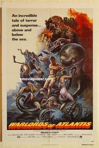 p148 WARLORDS OF ATLANTIS one-sheet movie poster '78 Doug McClure