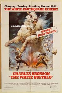 p166 WHITE BUFFALO one-sheet movie poster '77 Charles Bronson