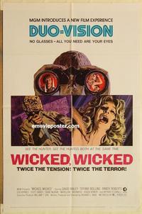 p172 WICKED WICKED one-sheet movie poster '73 Tiffany Bolling, sexy horror!