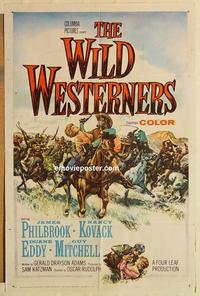 p178 WILD WESTERNERS one-sheet movie poster '62 James Philbrook