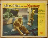 s023 ABBOTT & COSTELLO MEET THE MUMMY movie lobby card #7 '55 spooky!