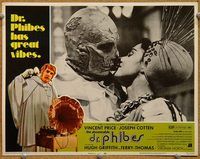 s025 ABOMINABLE DR PHIBES movie lobby card #1 '71 great close up!