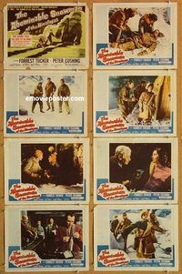 s026 ABOMINABLE SNOWMAN OF THE HIMALAYAS 8 movie lobby cards '57 Cushing